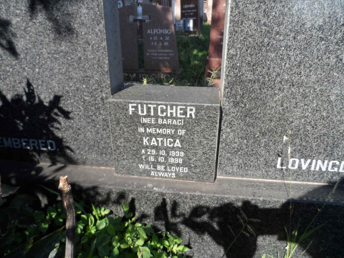 BARAC Juraj 1906-1984 &amp; Marija 1913-1995 :: FUTCHER Katica nee BARAC 1939-1998