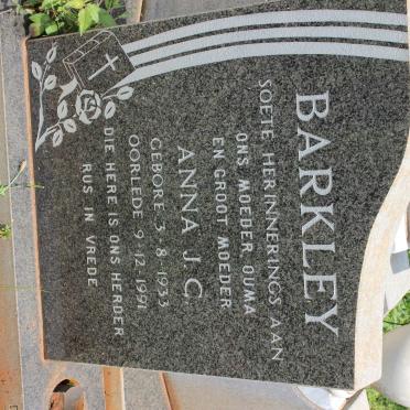 BARKLEY Anna J.C. 1933-1991