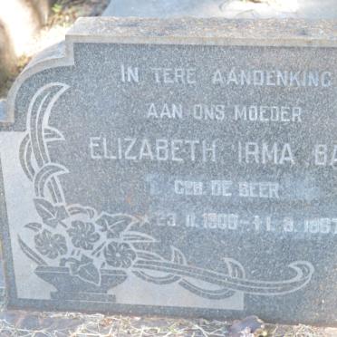 BAM Elizabeth Irma nee DE BEER 1908-1967