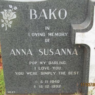 BAKO Anna Susanna 1940-1992