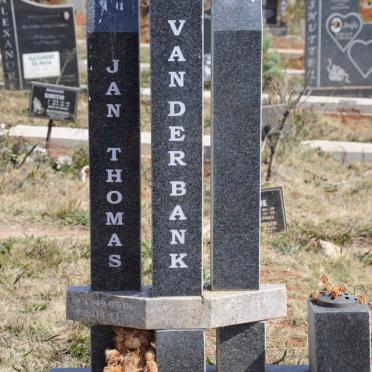 BANK Jan Thomas, van der 1949-2014