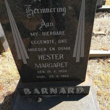 BARNARD Hester Margaret 1930-1983