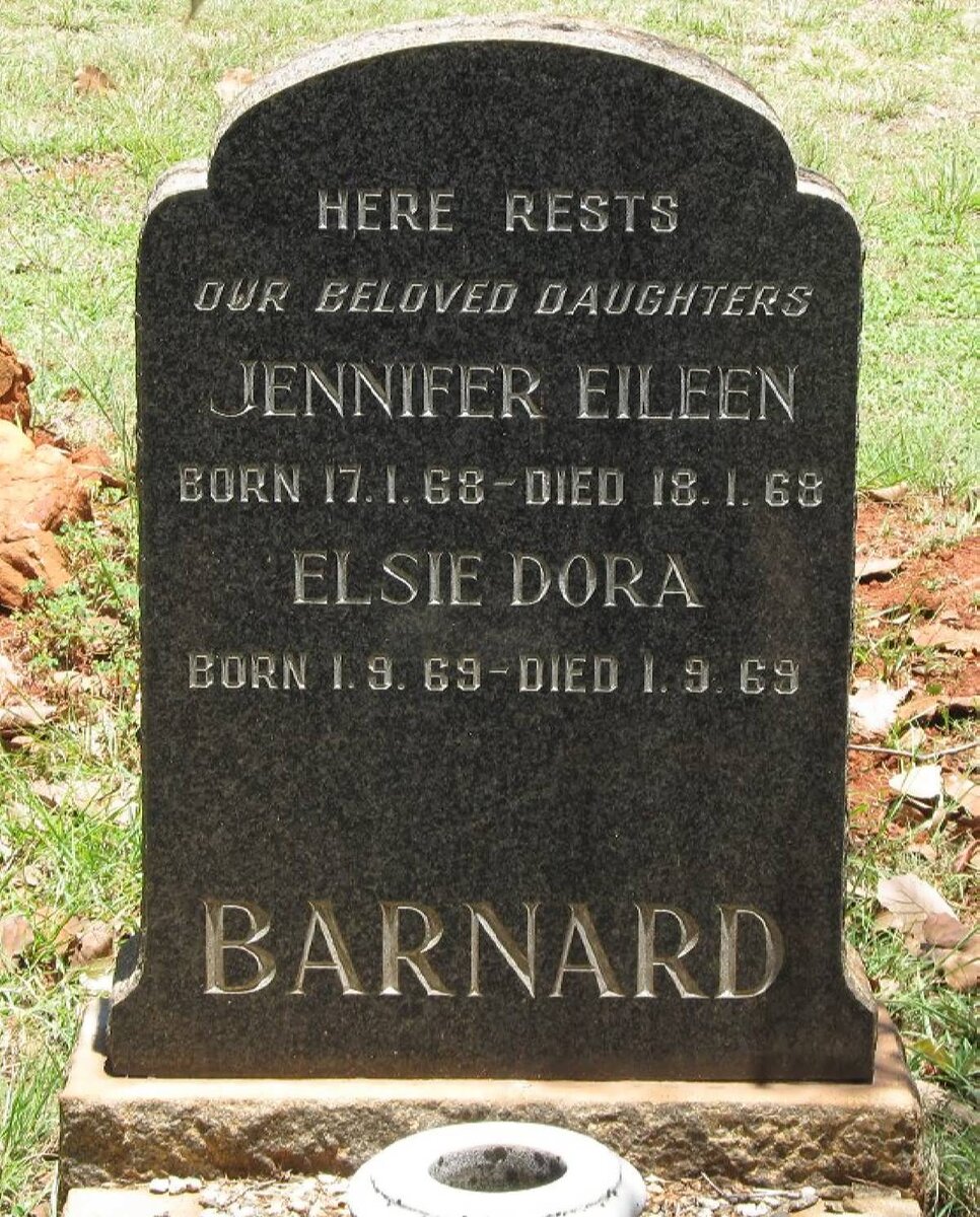 BARNARD Jennifer Eileen 1968-1968 :: BARNARD Elsie Dora 1969-1969