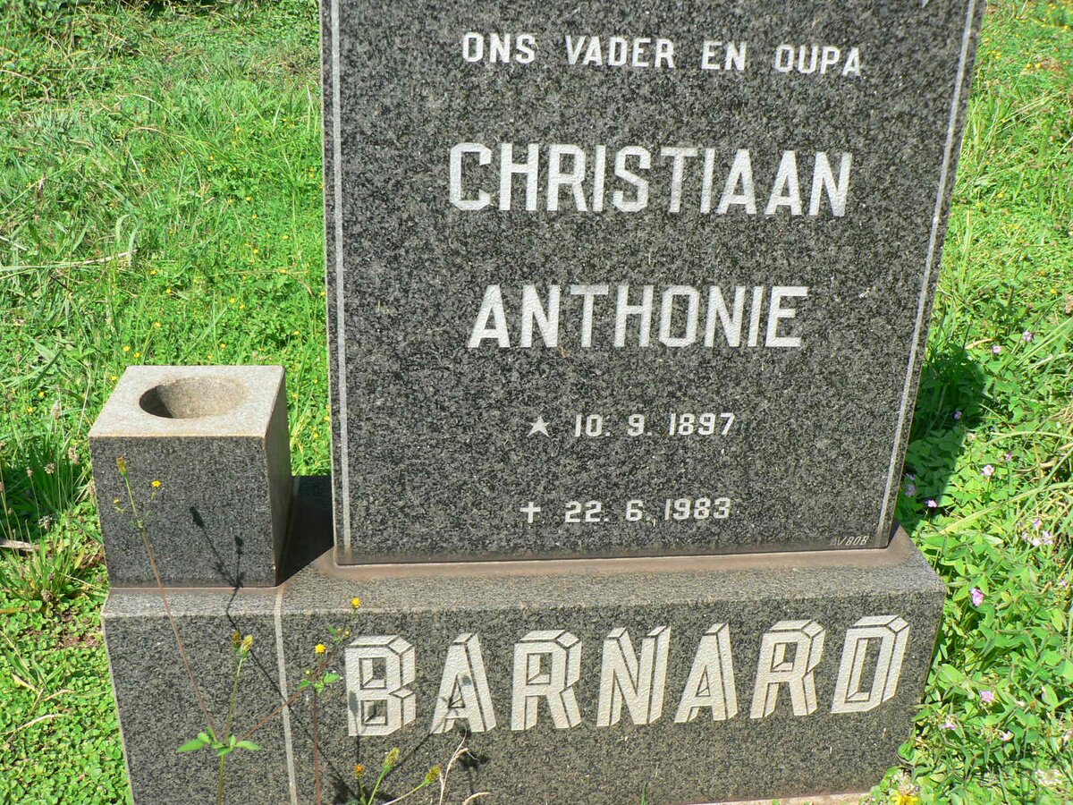 BARNARD Christiaan Anthonie 1897-1983