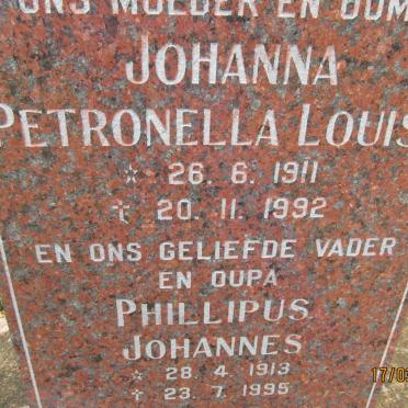 BARNARD Phillipus Johannes 1913-1995 &amp; Johanna Petronella Louise 1911-1992