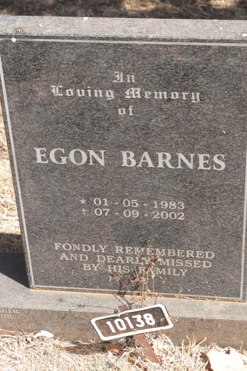 BARNES Egon 1983-2002
