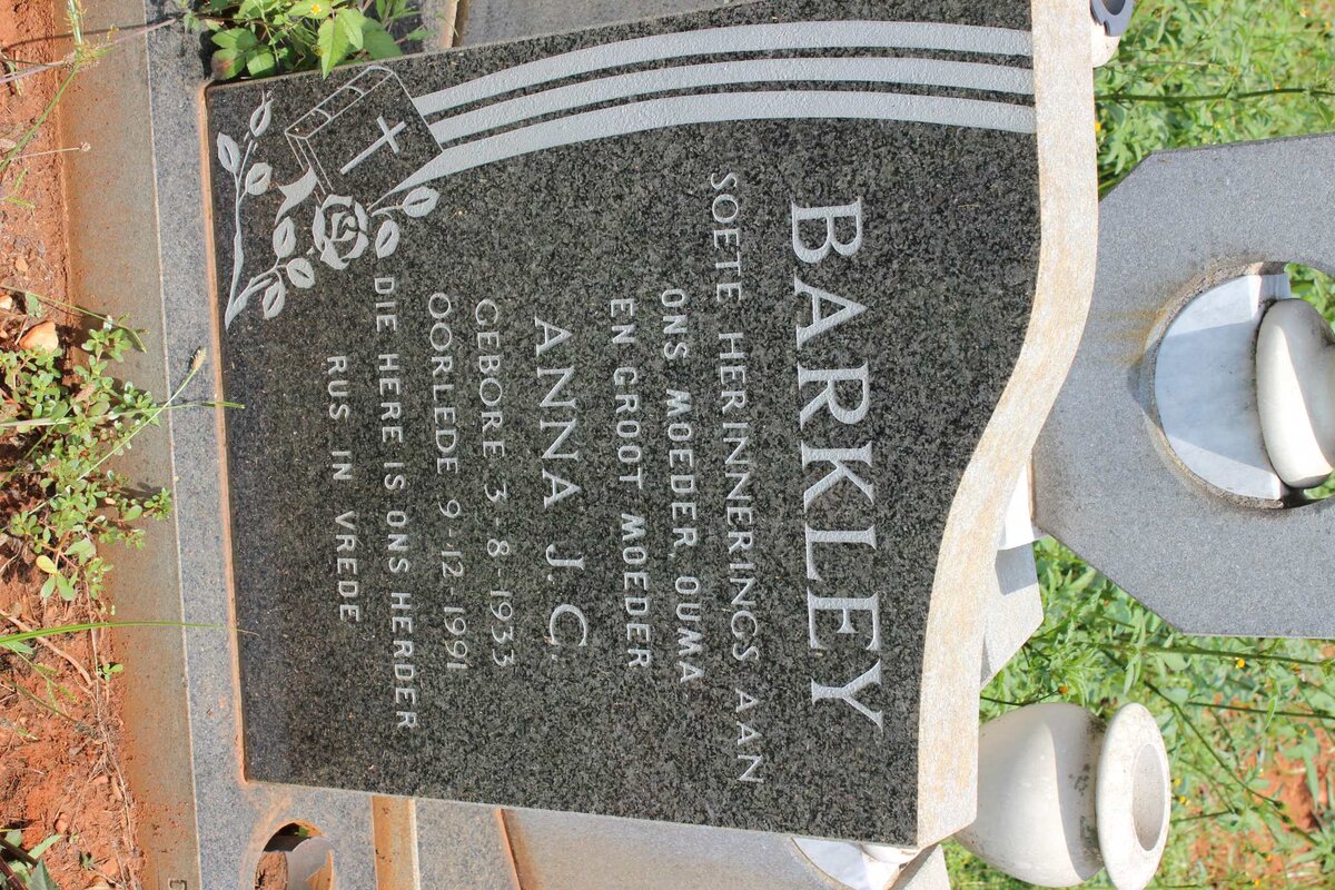 BARKLEY Anna J.C. 1933-1991