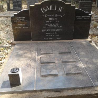 BAILLIE Hugh 1908-1961 &amp; Helen Elizabeth 1914-2000