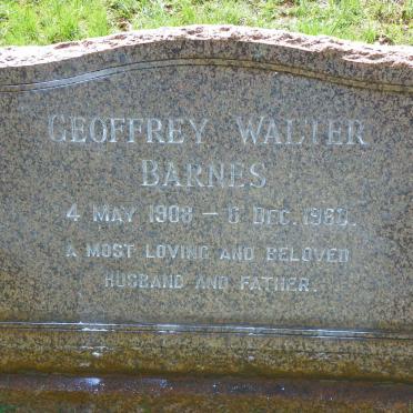 BARNES Geoffrey Walter 1908-1960