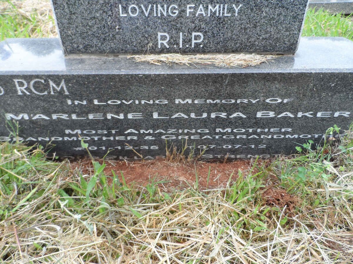 BAKER Marlene Laura 1935-2012