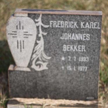 BEKKER Fredrick Karel Johannes 1933-1977