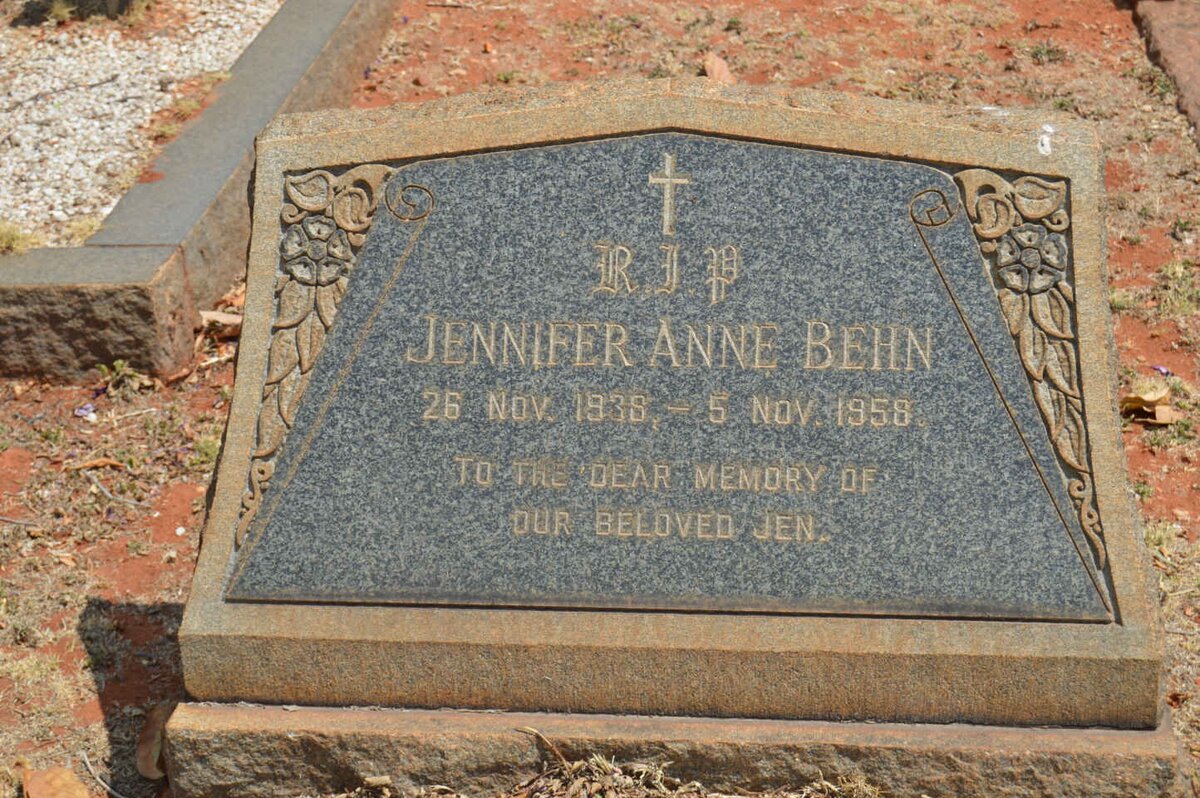 BEHN Jennifer Anne 1938-1958