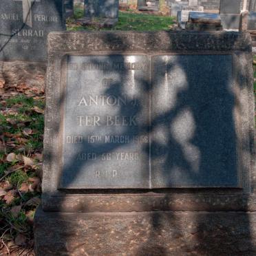BEEK Anton J., ter -1956