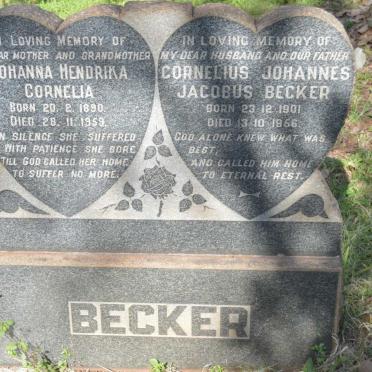 BECKER Cornelius Johannes Jacobus 1901-1956 &amp; Johanna Hendrika Cornelia 1890-1959