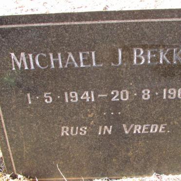 BEKKER Michael J. 1941-1962