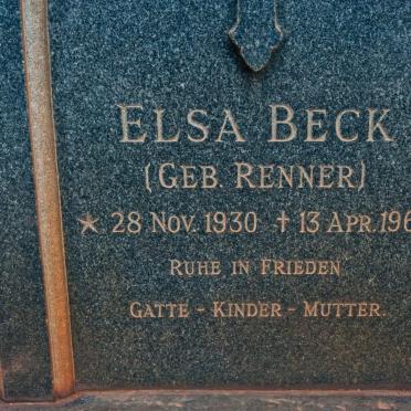 BECK Elsa nee RENNER 1930-1962