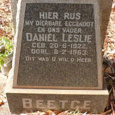 BEETGE Daniel Leslie 1922-1963