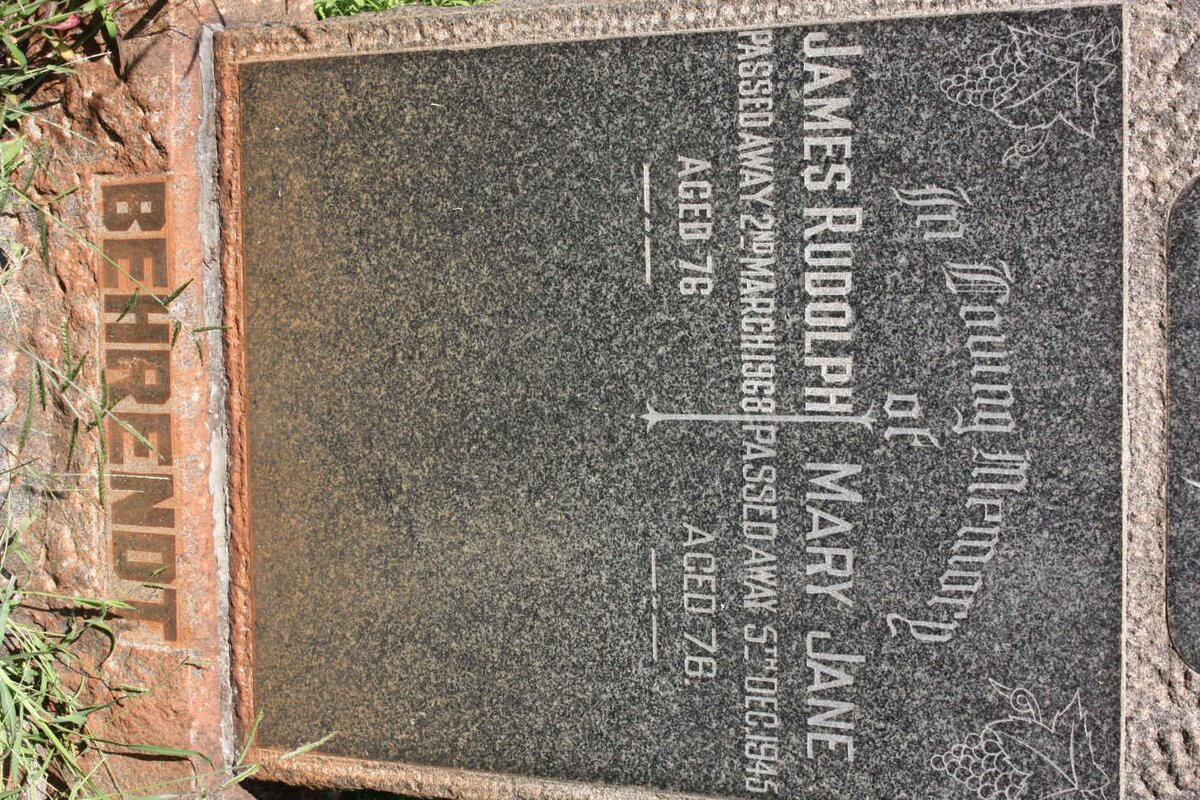 BEHRENDT Mary Jane -1945 :: BEHRENDT James Rudolph -1968