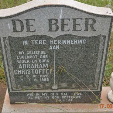 BEER Abraham Christoffel, de 1925-1992