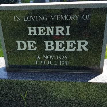 BEER Henri, de 1926-1981