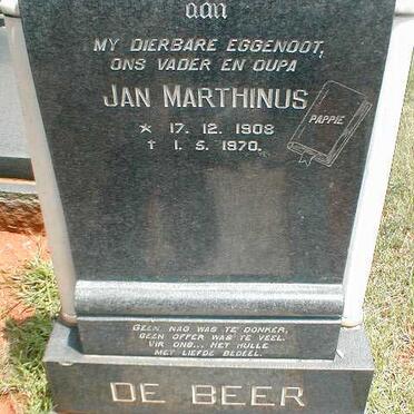 BEER Jan Marthinus, de 1908-1970