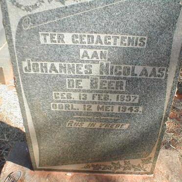 BEER Johannes Nicolaas, de 1897-1943
