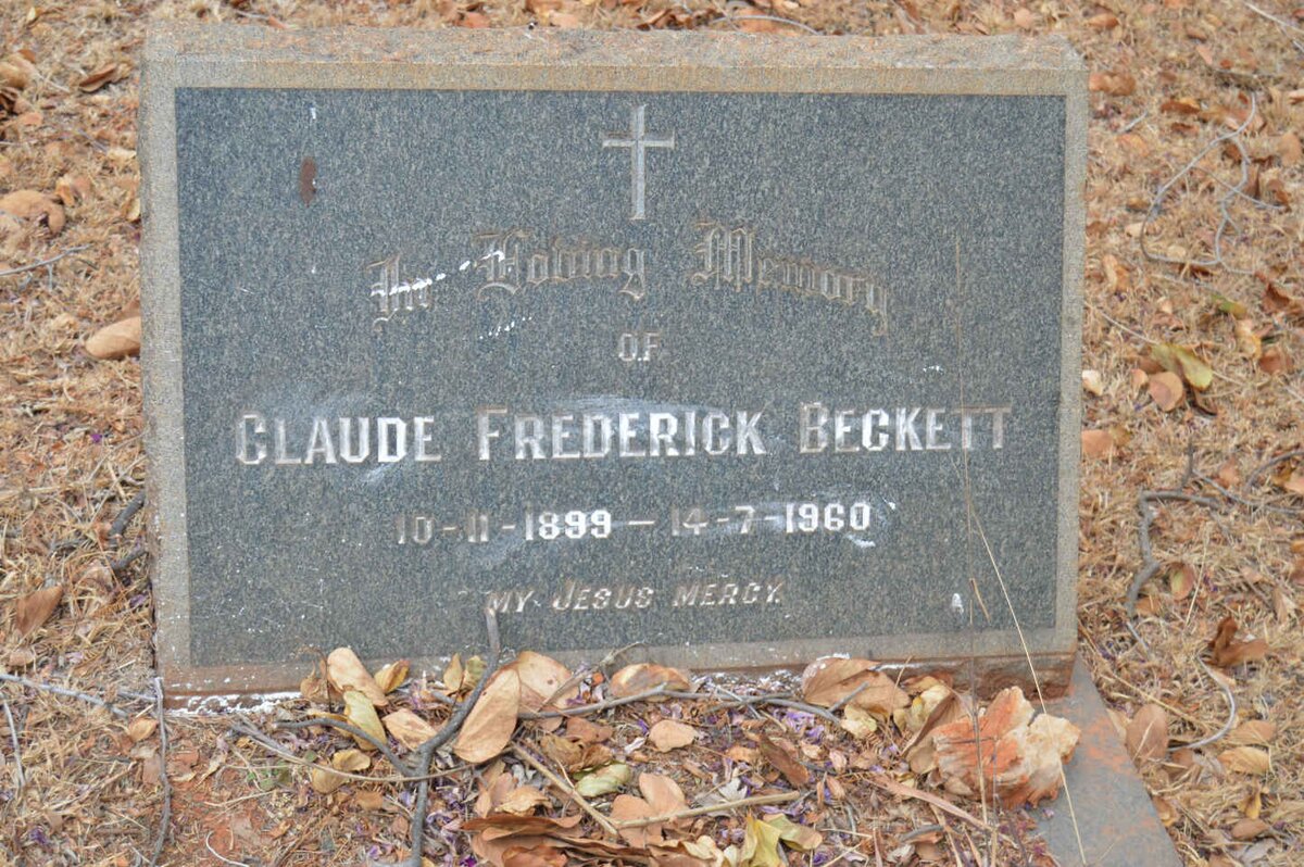 BECKETT Claude Frederick 1899-1960