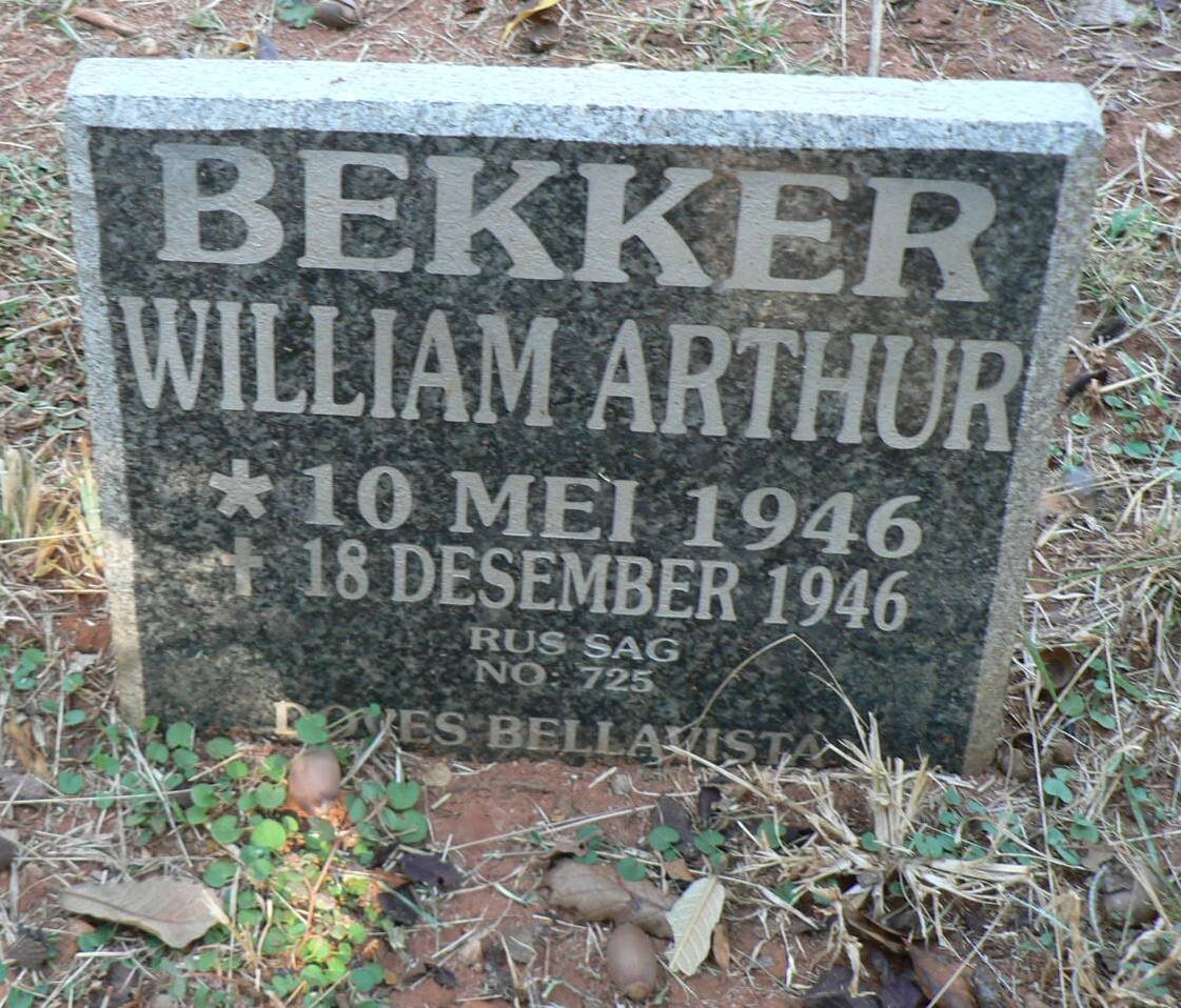 BEKKER William Arthur 1946-1946