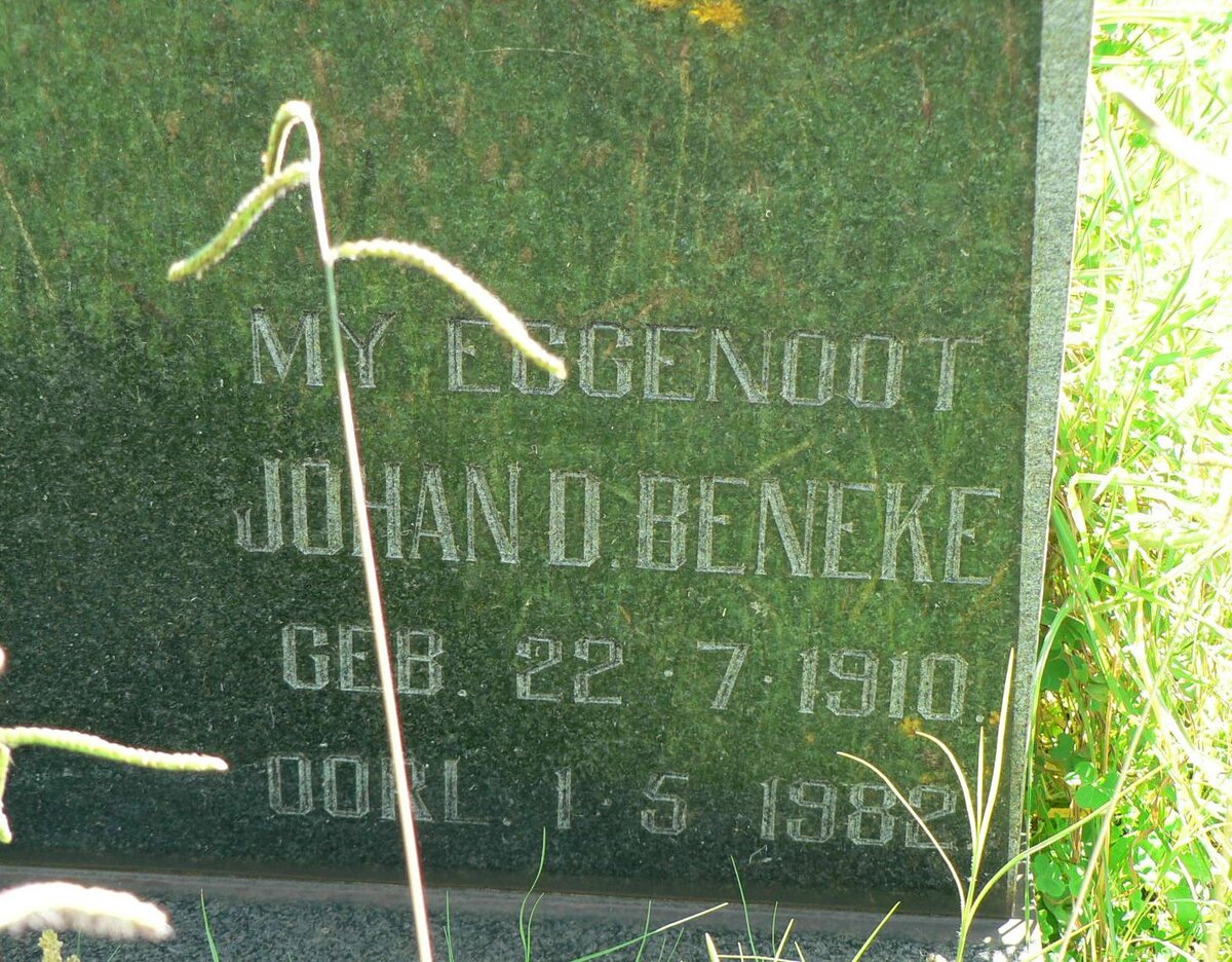 BENEKE Johan D. 1910-1982