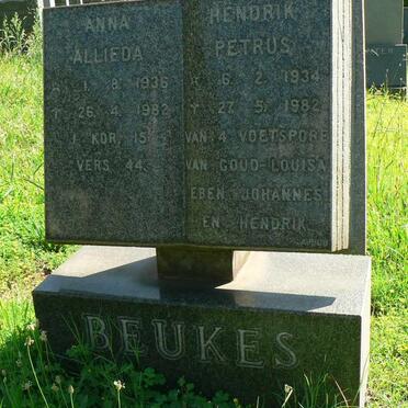 BEUKES Hendrik Petrus 1934-1982 &amp; Anna Allieda 1936-1982