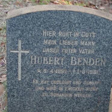 BENDEN Hubert 1892-1961