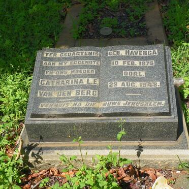 BERG Catharina L.E., van den nee HAVENGA 1876-1948