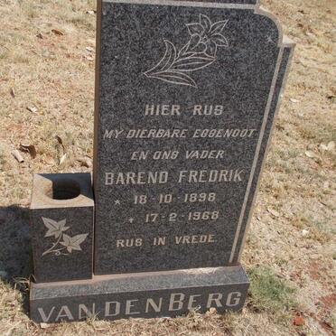 BERG Barend Fredrik, van den 1898-1968