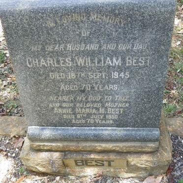 BEST Charles William -1945 &amp; Annie Maria M. -1950