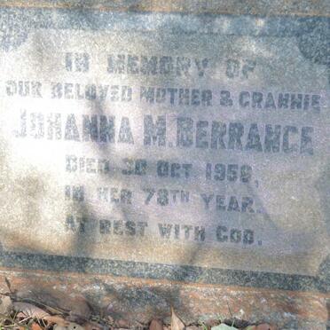 BERRANGE Johanna M. -1956