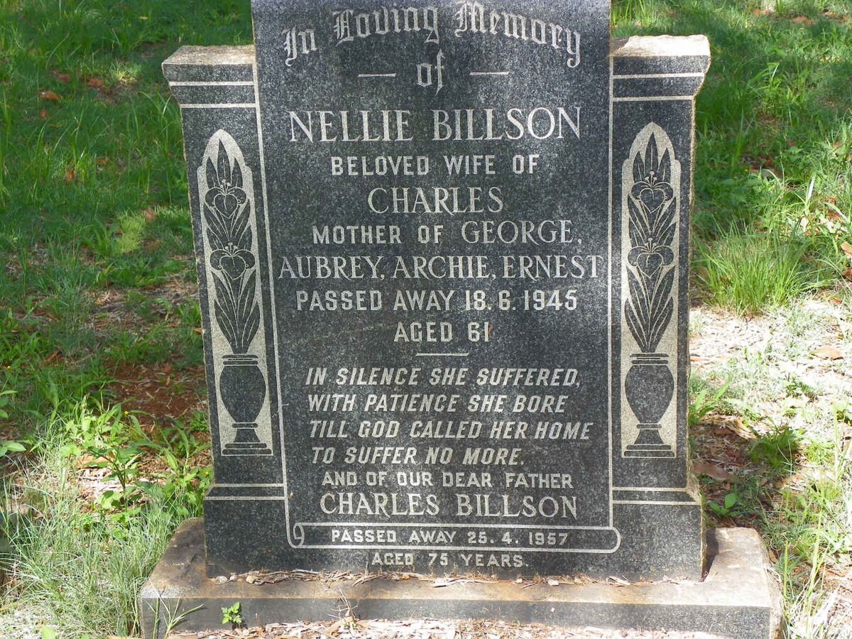 BILLSON Charles -1957 &amp; Nellie -1945