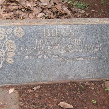 BIRSS Francis John -1957