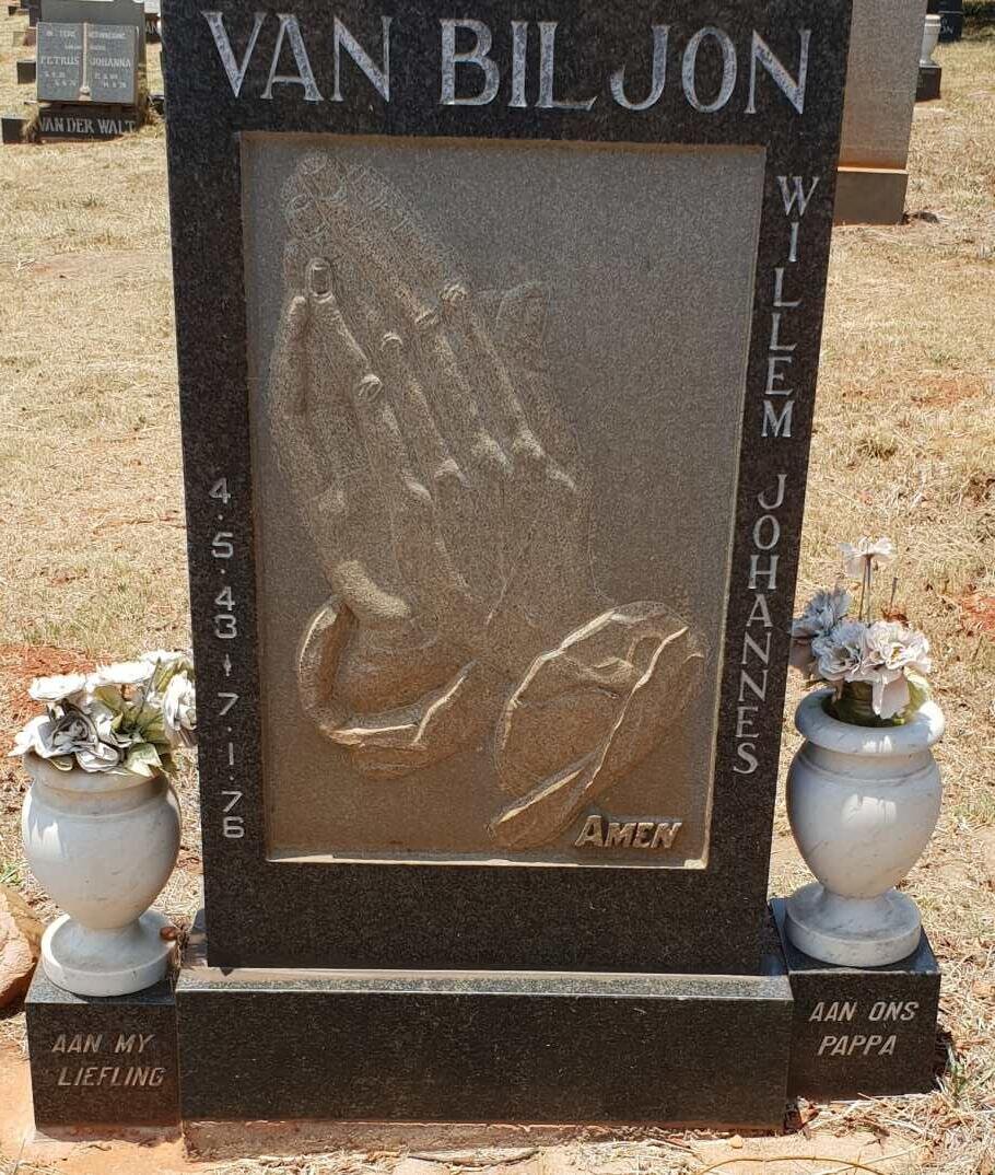 BILJON Willem Johannes, van 1943-1976