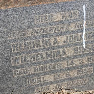 BISSETT Hendrika Johanna Wilhelmina nee BURGER 1897-1958