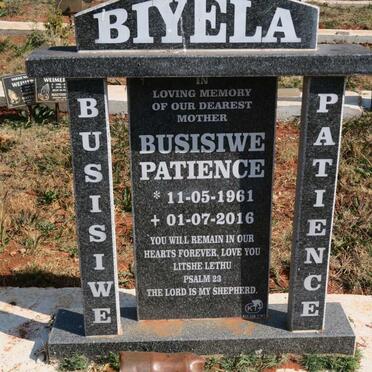 BIYELA Busisiwe Patience 1961-2016