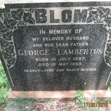 BLOM George Lambertus 1887-1953