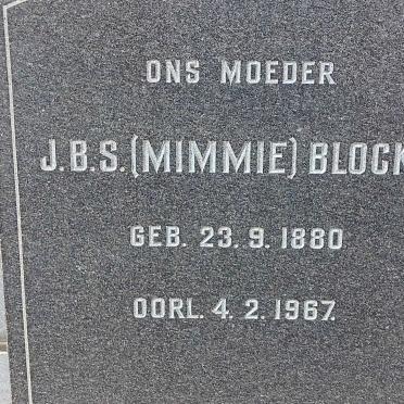 BLOCKS J.B.S. 1880-1967