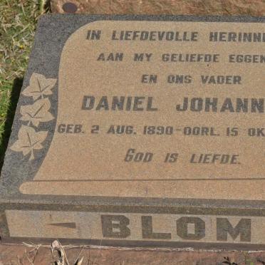 BLOM Daniel Johannes 1890-1956