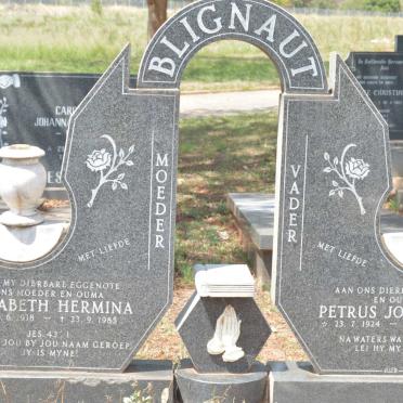 BLIGNAUT Petrus Johannes 1924-2010 &amp; Elizabeth Hermina 1918-1985