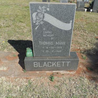 BLACKETT Thomas Mann 1929-1980