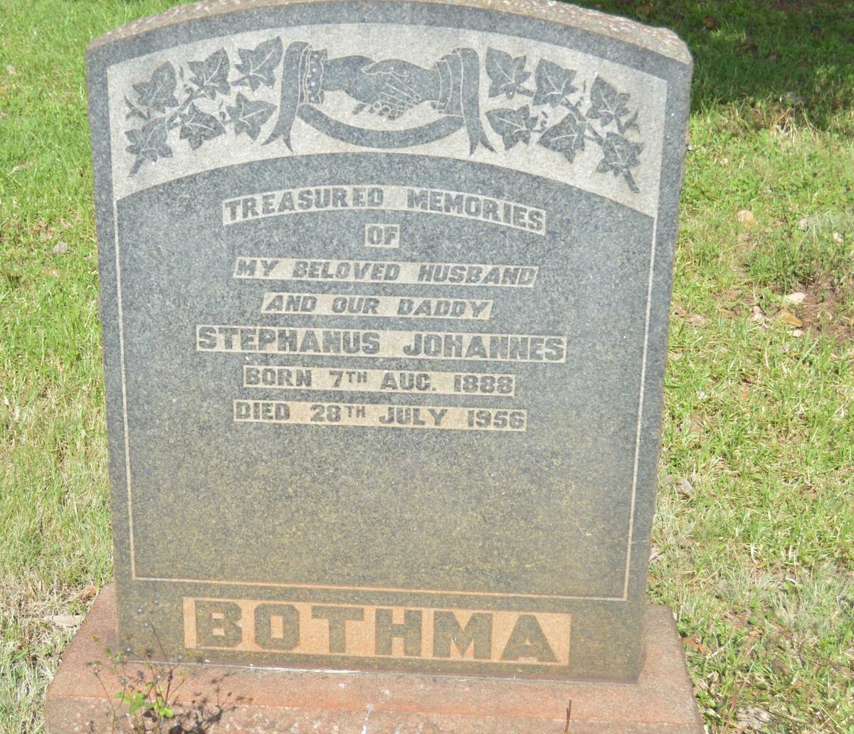 BOTHMA Stephanus Johannes 1888-1956