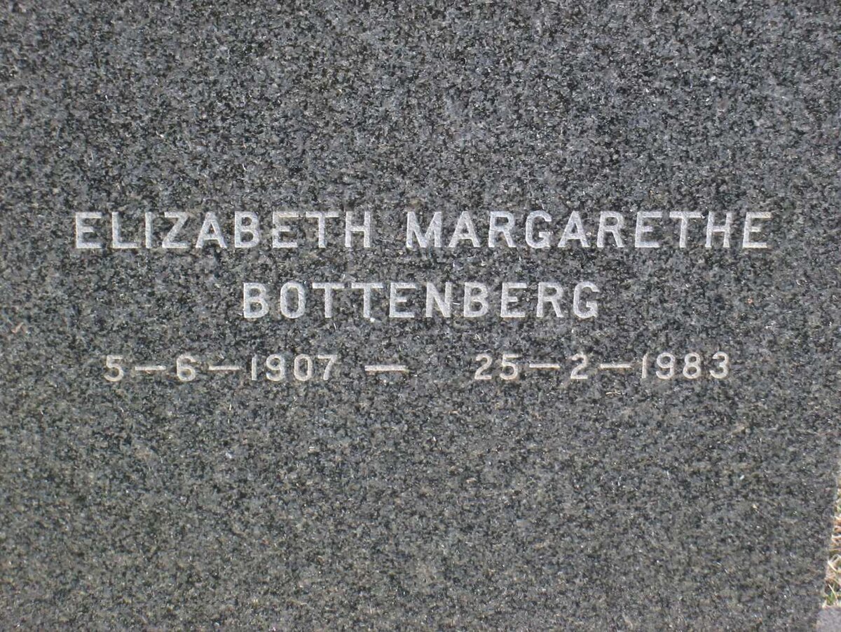 BOTTENBERG Elizabeth Margarethe 1907-1983