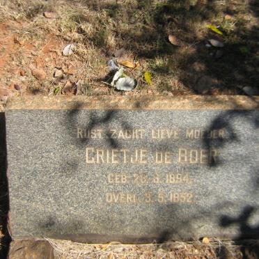 BOER Grietje, de 1894-1952