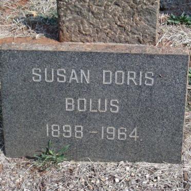 BOLUS Susan Doris 1898-1964