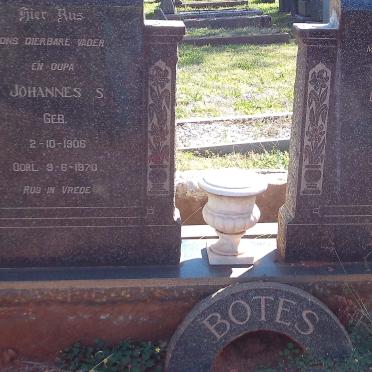 BOTES Johannes S. 1906-1970 &amp; Isabella J.A. WESSELS 1913-1954